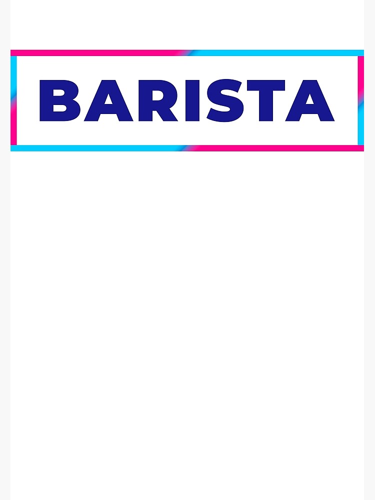 Discover Barista retro colorful  Premium Matte Vertical Poster