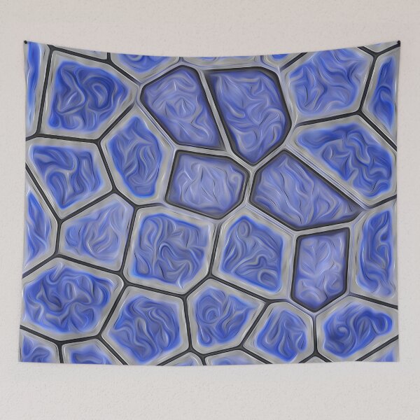 Item preview, Blue Stained Glass Window designed and sold by fatenanwar.