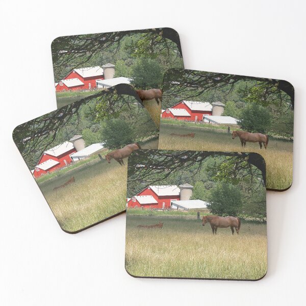 Item preview, Red Barn And Horses designed and sold by My Photo Shop.