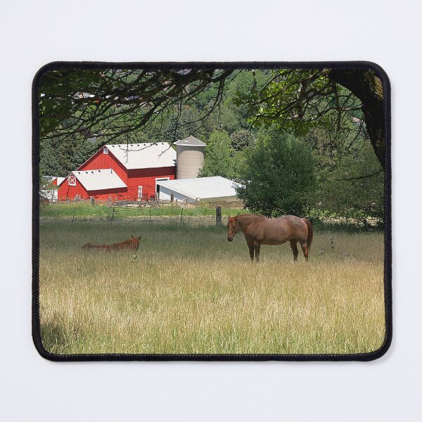 Item preview, Red Barn And Horses designed and sold by My Photo Shop.
