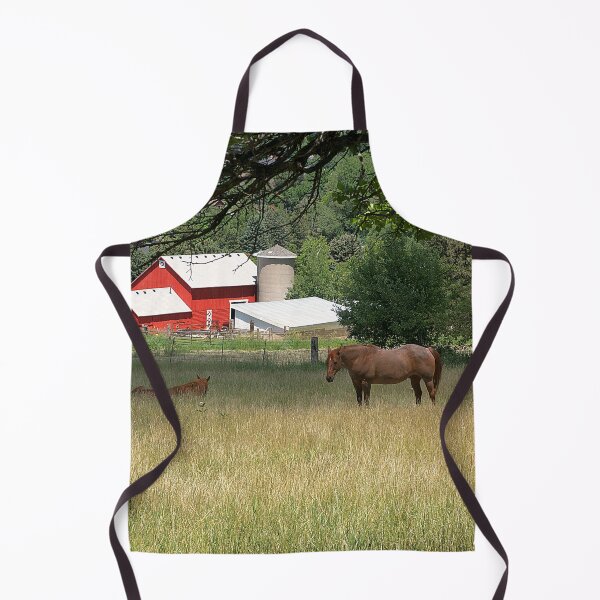Item preview, Red Barn And Horses designed and sold by My Photo Shop.