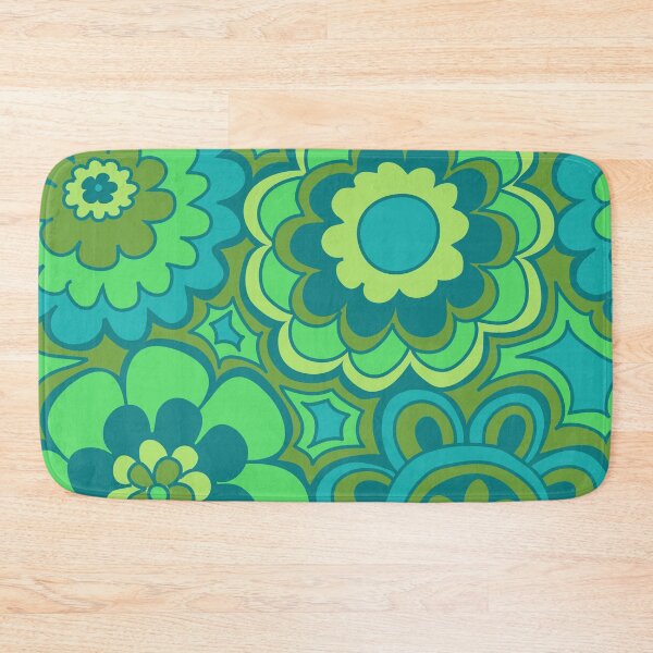 Item preview, 239 Seventies Flowers Green designed and sold by Cressidacarr.
