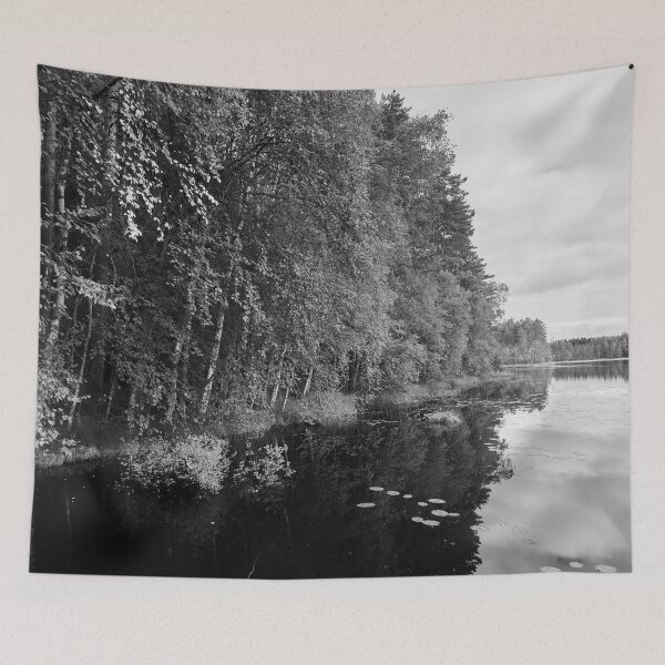Item preview, Koverolampi with  signs of fall bw designed and sold by Jouko Lehto Photography.
