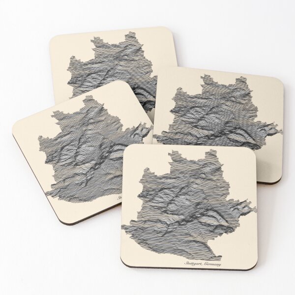Item preview, Stuttgart topographical map designed and sold by Macadoodleydoo.