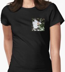 stylized hibiscus flower Women's Fitted T-Shirt