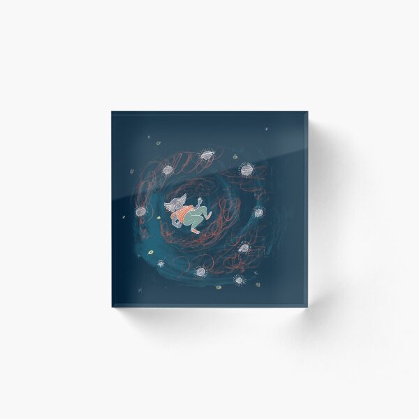 Falling into Space Acrylic Block