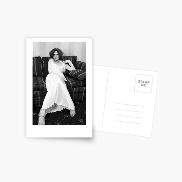 Young woman in white Postcard