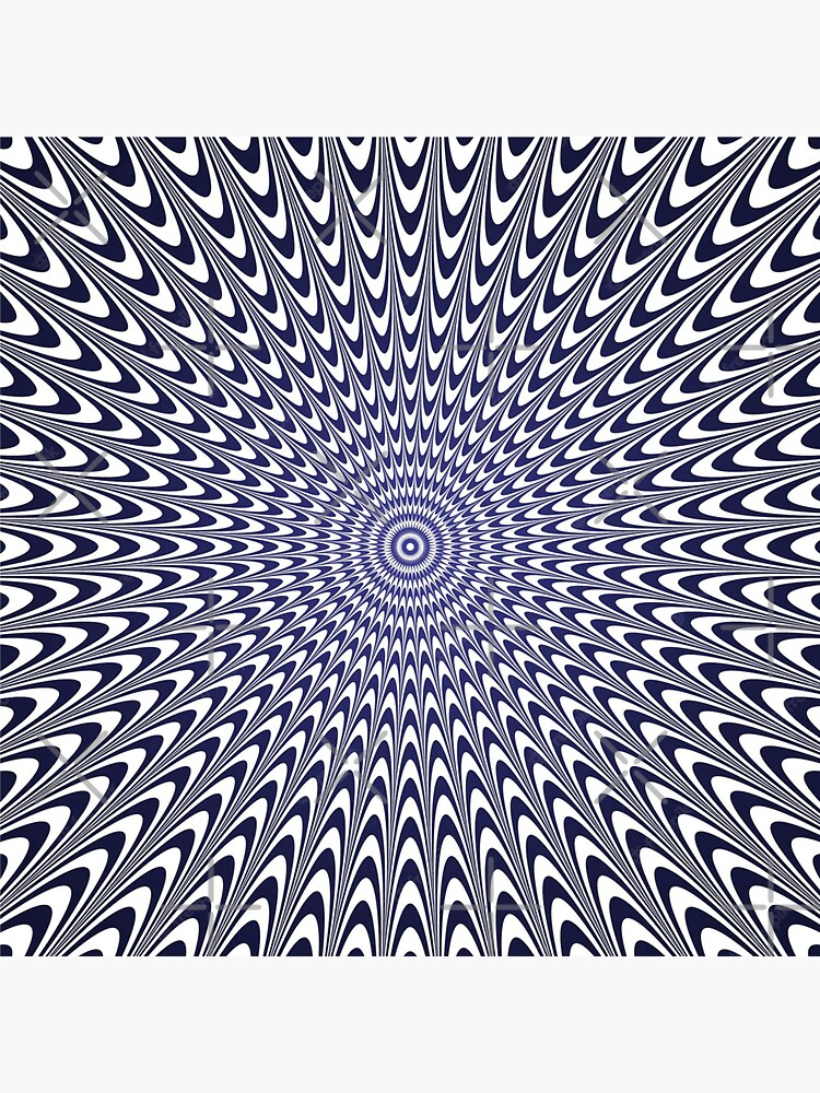 "Hypnotizing Optical Illusion Wall Art Poster" Sticker for Sale by