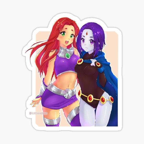 Item preview, Starfire and Raven designed and sold by LenaChanTheWeeb.