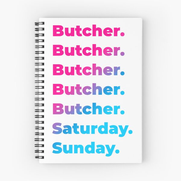 Item preview, Butcher work week designed and sold by SVPOD.