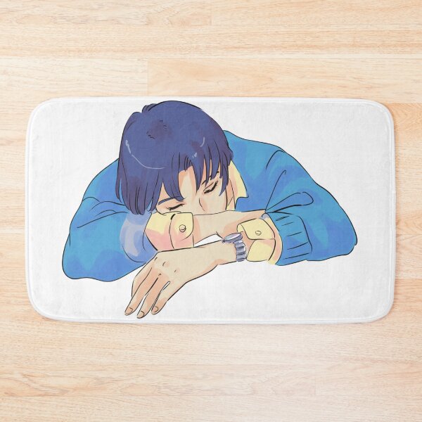 Item preview, anime otaku design man sleeping on hands designed and sold by ketkidesign.