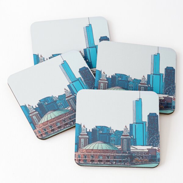 Item preview, Navy Pier Chicago Illinois Re-Colered Noir designed and sold by HeatherAP.