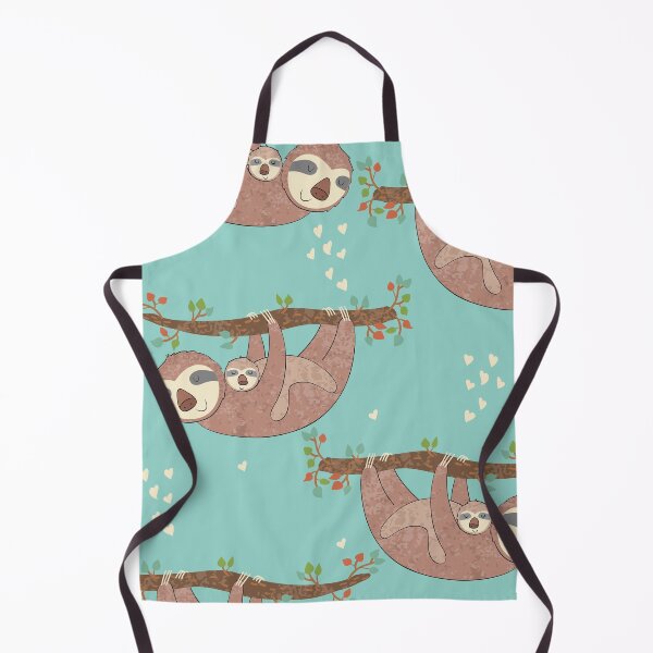 Item preview, cute sloths mom and baby seamless pattern designed and sold by ketkidesign.