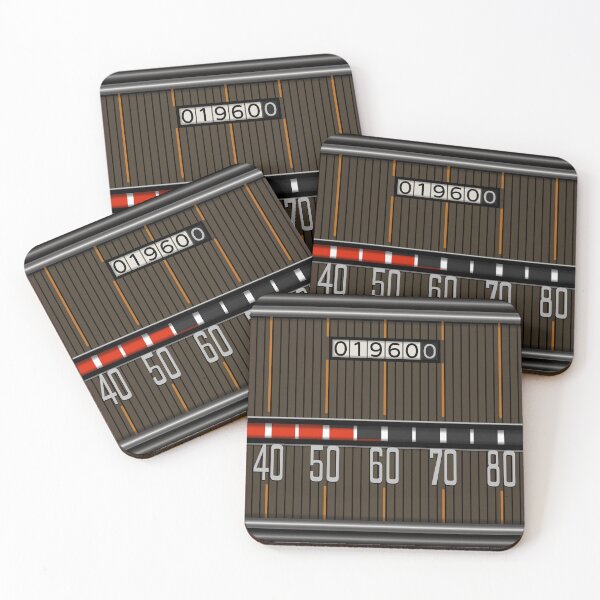 Item preview, 1960 Classic Car Horizontal Speedometer - Black Frame with Brown Background designed and sold by UKMatt2000.