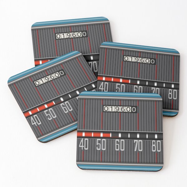 Item preview, 1960 Classic Car Horizontal Speedometer - Blue Frame with Black Background designed and sold by UKMatt2000.
