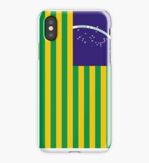 geek t Shirts Brazil Brasil flag Bandeira United States together juntos iPhone Case