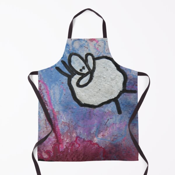 Item preview, UnFolding the Ewe-niverse #23 mixed media and ink painting of sheep designed and sold by ChillonLeachArt.