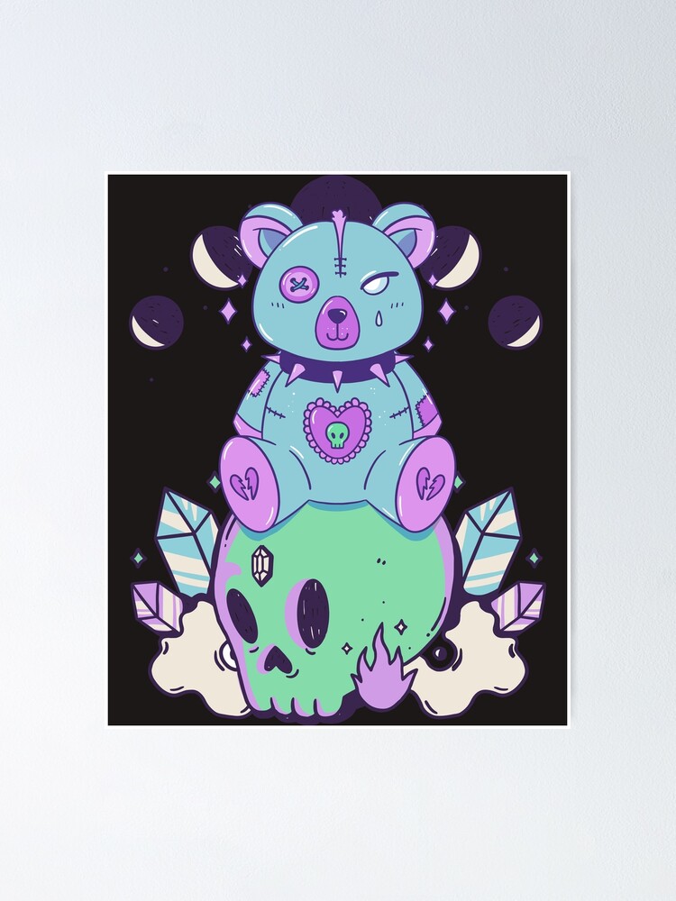 Aesthetic Moon Lover Kawaii Pastel Goth Moon' Sticker