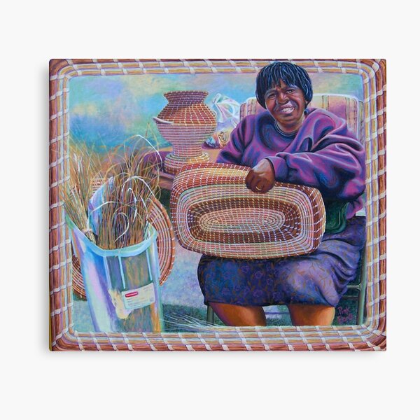 Basket Lady Canvas Print