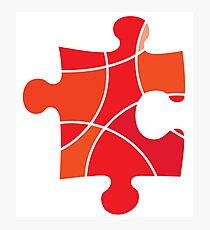 Red puzzle piece Photographic Print
