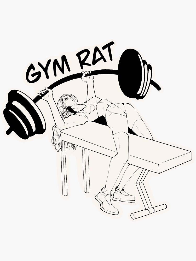 Gym rat Sticker for Sale by gabster69