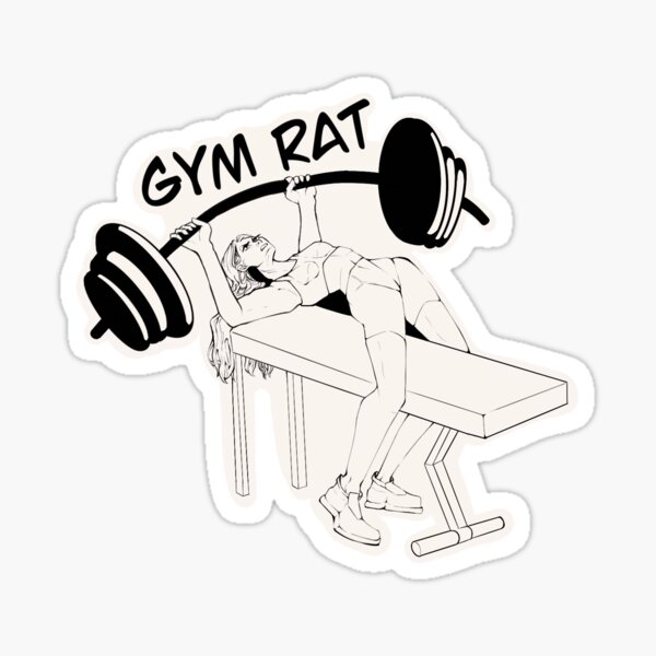 Gym rat Sticker for Sale by gabster69