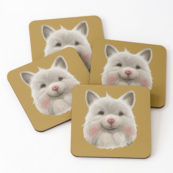 Item preview, Fluffy Samoyed Dog illustration designed and sold by ThePurpleMelon.