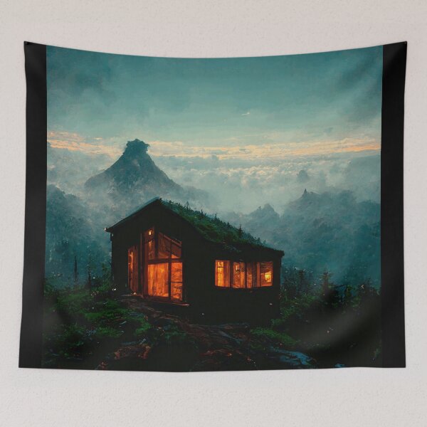 Item preview, Cabin On Top Of A Mountain designed and sold by john-ess.