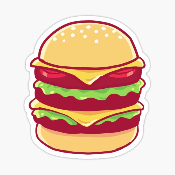 Burger Sticker Sticker For Sale By Cartoonful Redbubble 2669