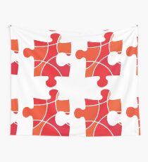 Red puzzle piece Wall Tapestry