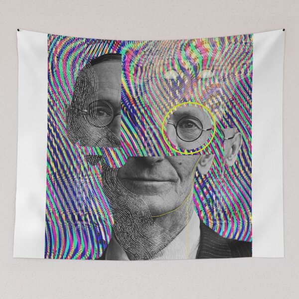 Item preview, Hermann Hesse collage designed and sold by Rawan Alghunmien.