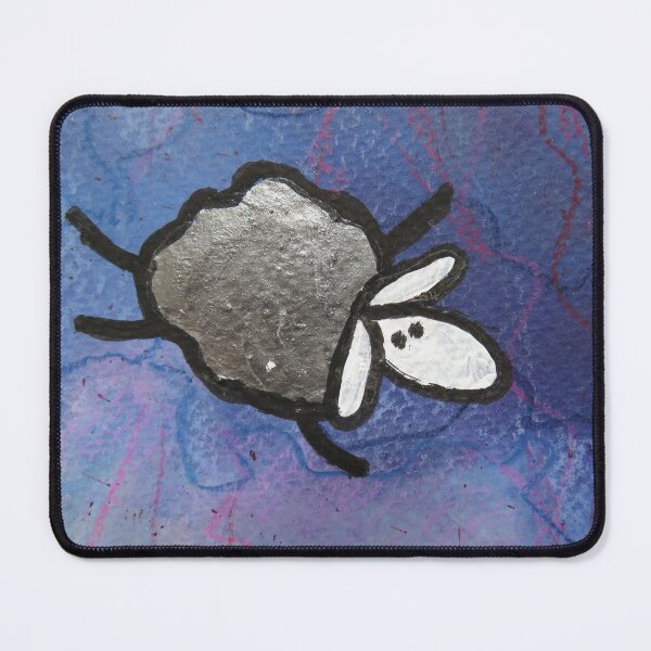 Item preview, UnFolding the Ewe-niverse #45 mixed media and ink painting of sheep designed and sold by ChillonLeachArt.