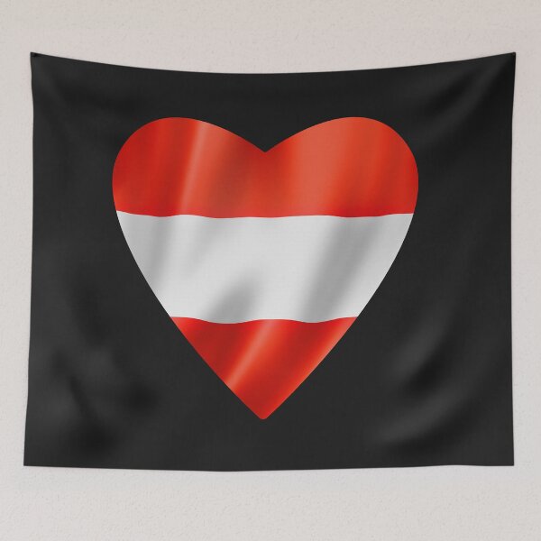 Item preview, Austria Heart,  Flag,  designed and sold by LuFilu.