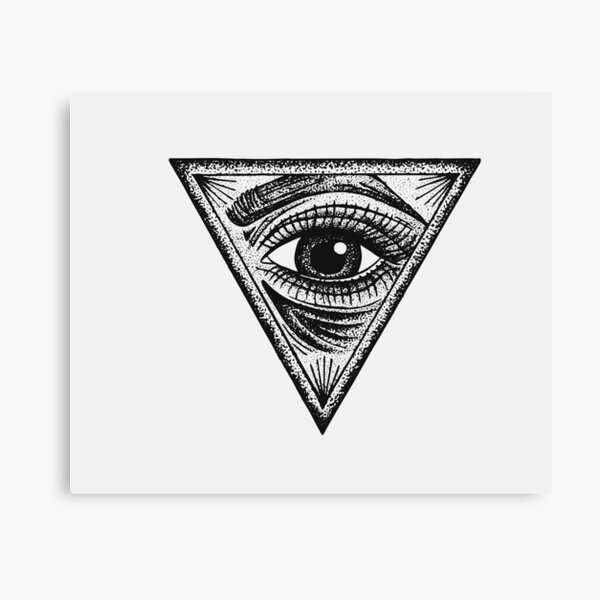 A third eye in a pyramid in old school traditional tattoo style on Craiyon