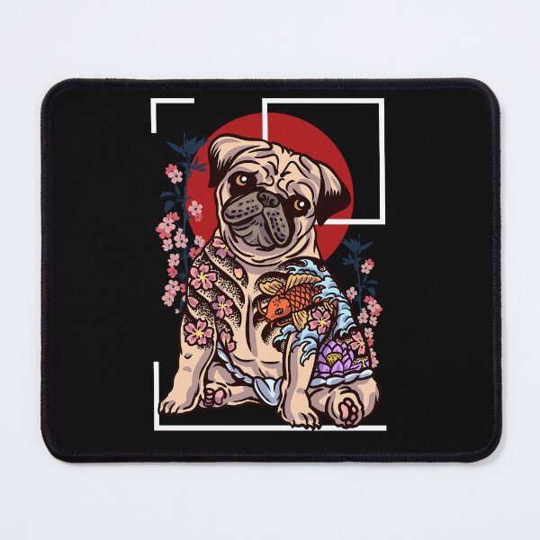 Item preview, Japanese Tattoo Pug Yakuza Art designed and sold by Click-Like.