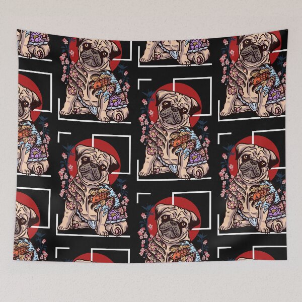 Item preview, Japanese Tattoo Pug Yakuza Art designed and sold by Click-Like.
