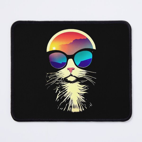 Item preview, Cat with glasses and the sunrise in the head designed and sold by Catator.