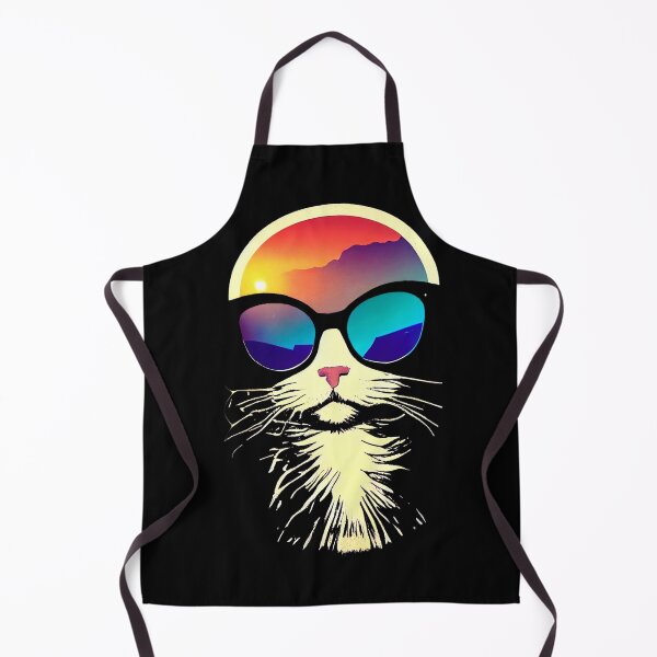 Item preview, Cat with glasses and the sunrise in the head designed and sold by Catator.