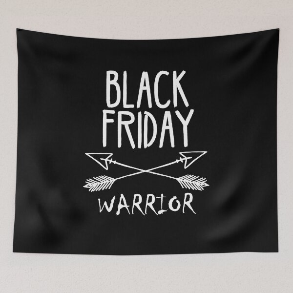 Item preview, Black Friday Warrior funny bargain hunter shopaholic graphic designed and sold by ThreadlyAndCo.