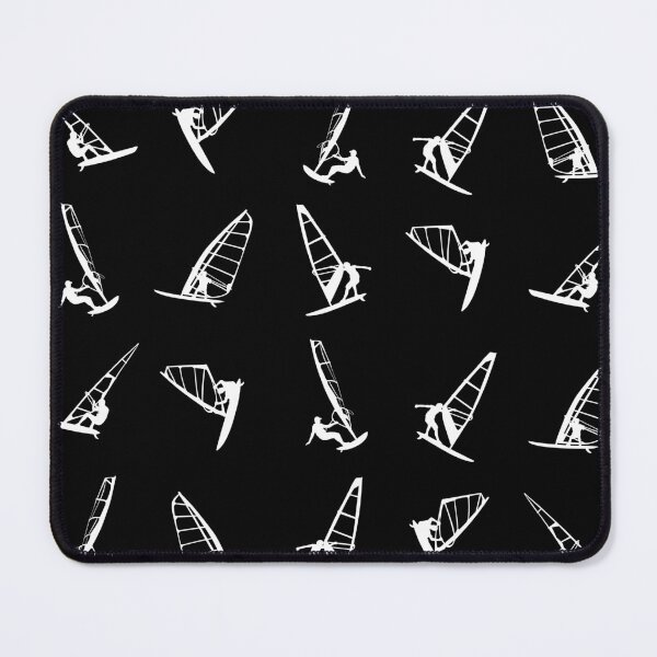 Item preview, Windsurfing Windsurfer black and white send it pattern designed and sold by Thomas Dossman.