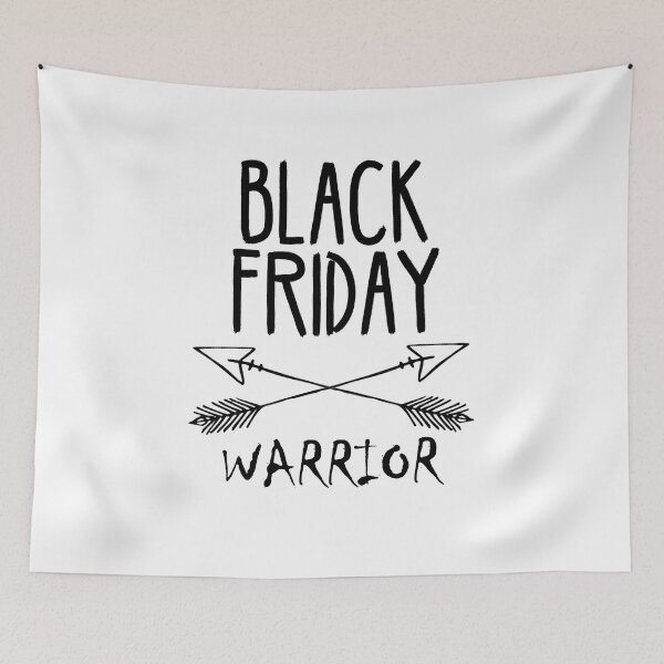 Item preview, Black Friday Warrior funny bargain hunter shopaholic graphic designed and sold by ThreadlyAndCo.