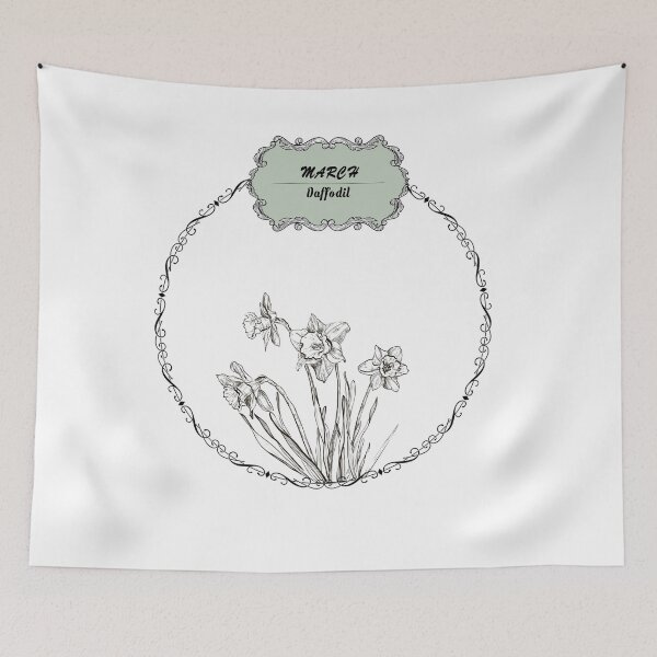Item preview, March daffodil flower designed and sold by Rawan Alghunmien.