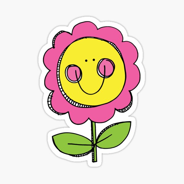 Item preview, Pink Happy Flower designed and sold by fromthepond.
