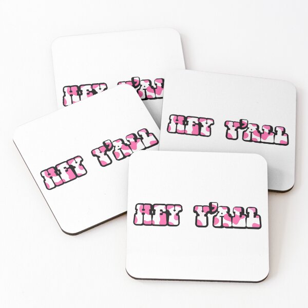 Item preview,  Pink Cow Print "Hey Yall" Country Sticker designed and sold by Brooke’s Broadway Stickers.