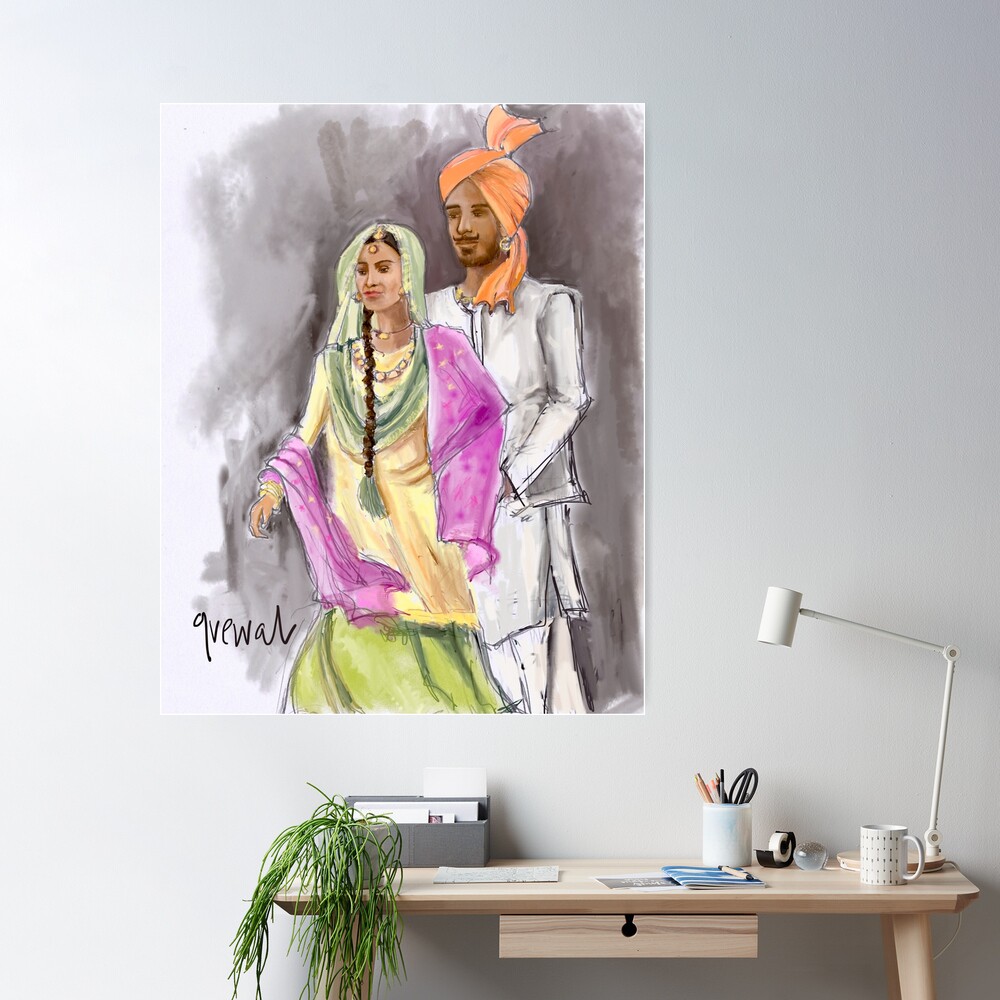 Punjabi Couple ❤ Drawing