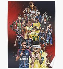Neymar JR (Von Santos nach PSG + BRANT) Poster