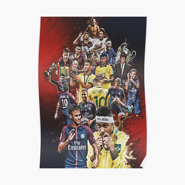 Neymar JR (De Santos a PSG + BRANT) Póster