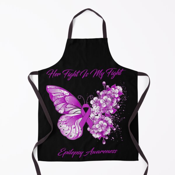 Item preview, Her Fight Is My Fight Epilepsy Awareness Butterfly Ribbon Gifts designed and sold by Adropine.