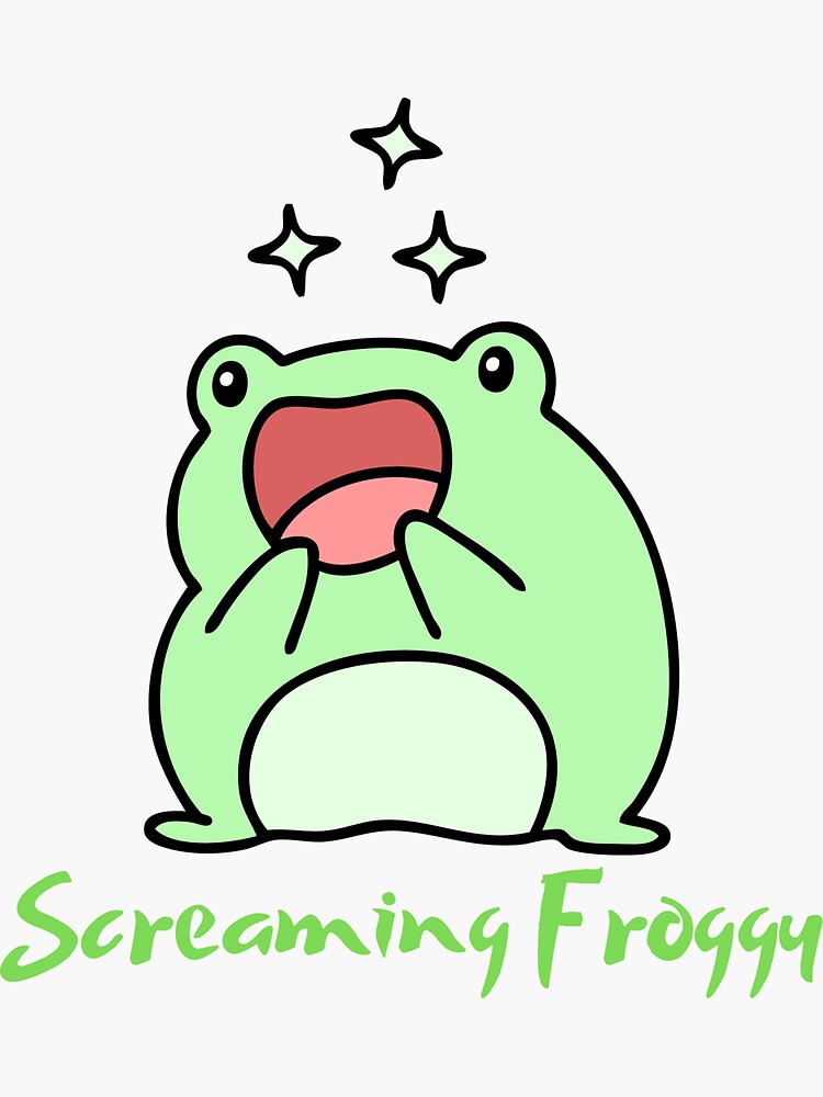 Screaming Froggy Sticker For Sale By Projectofcolor Redbubble