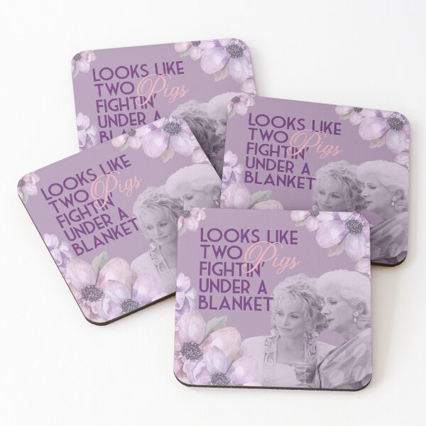 Item preview, Steel Magnolias Clairee Two Pigs Fighting Under a Blanket Funny Movie Quote Lavender Version designed and sold by gunsnhoney.